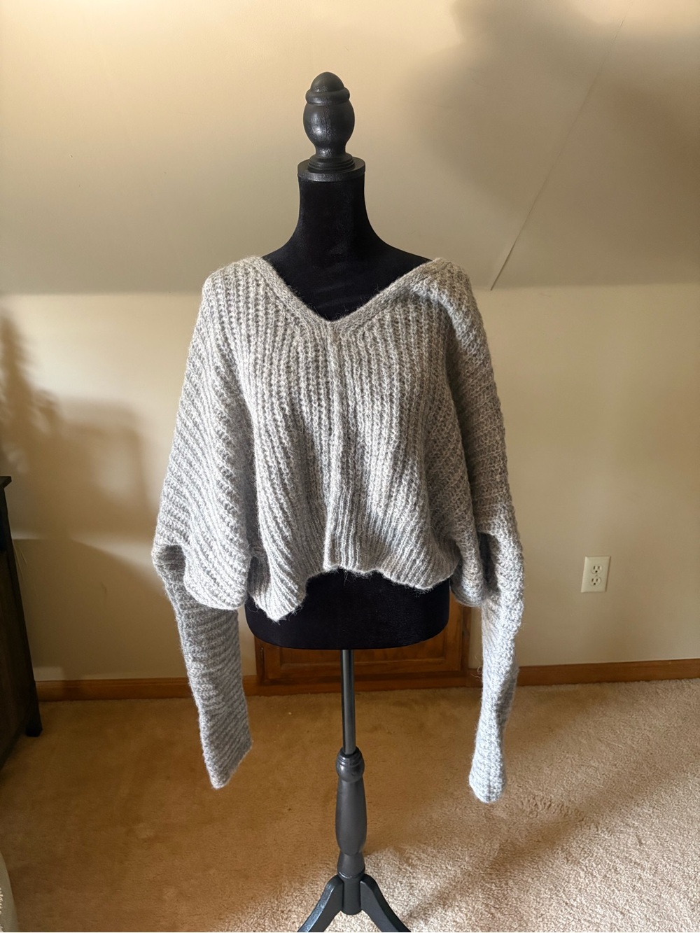 Free People Sweater in Light Gray